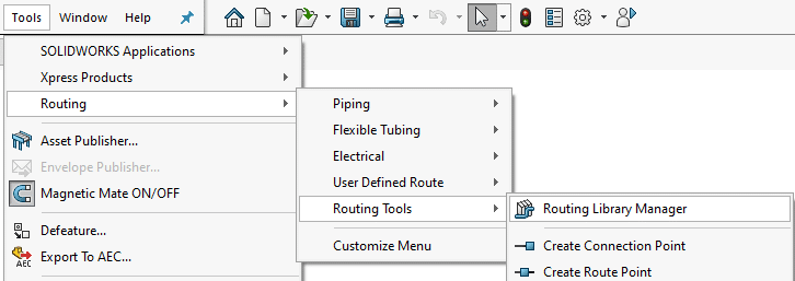 open routing library manager settings